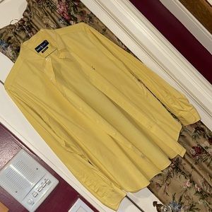 Ralph Lauren blue label canary yellow button down shirt. 100%cotton